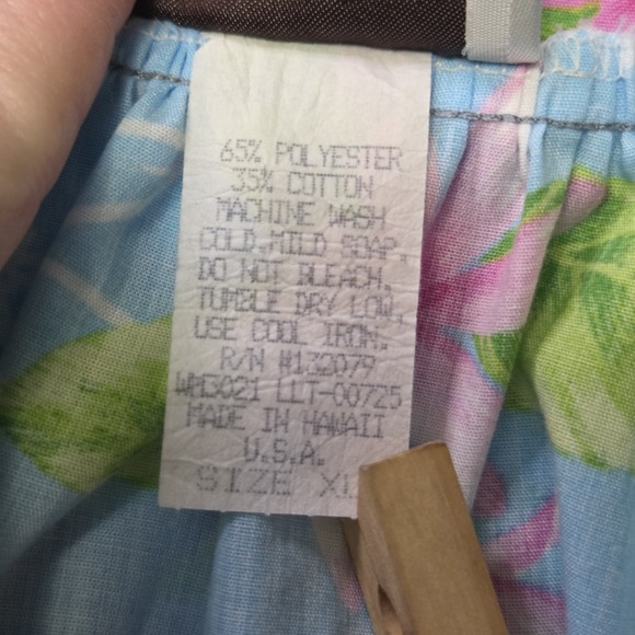 Hawaiian Reserve XL Vtg Plumeria Muumuu Comfort Beachy Tropical Relaxed Coastal - Picture 7 of 8